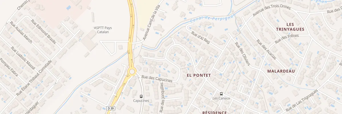 Plan du 47 Av de Las Canals à Canohès