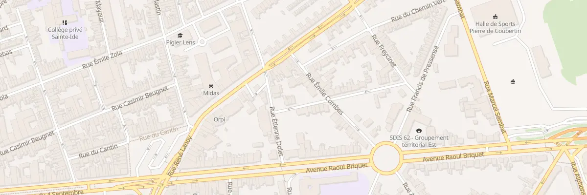 Plan du 9 Rue Edouard Vaillant à Lens