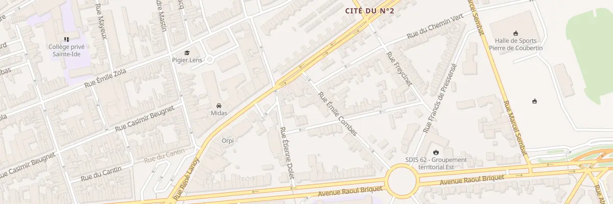 Plan du 6 Rue Emile Combes à Lens