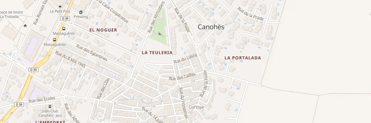 Plan du 2 Rue du Lievre à Canohès