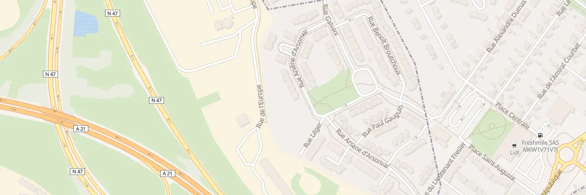 Plan du 33 Rue d’Arsonval à Lens