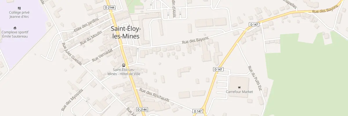 Plan du 22 Rue des Bayons à Saint-Éloy-les-Mines