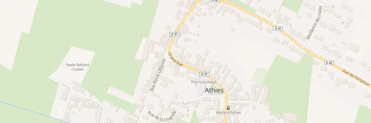 Plan du 20 Gr Grande Rue à Athies