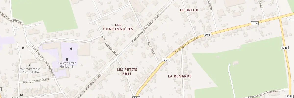 Plan du 3 Rue Verte à Cosne-d’Allier