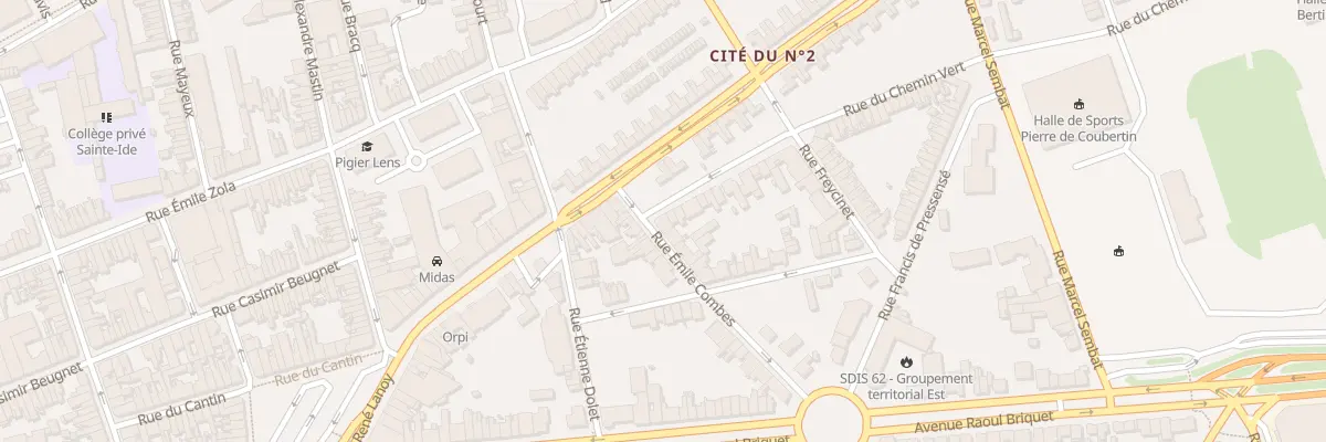 Plan du 2 Rue du Chemin Vert à Lens