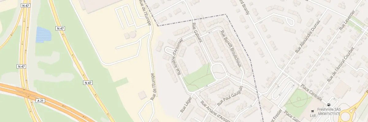 Plan du 36 Rue d’Arsonval à Lens