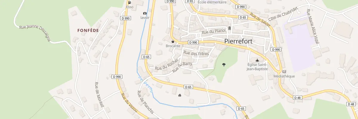 Plan du 1 Rue du Rocher à Pierrefort