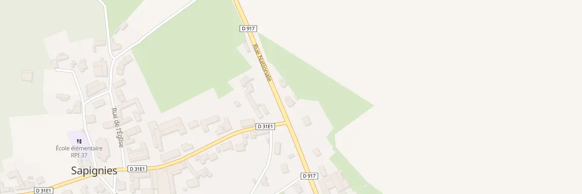 Plan du 18 Rue Nationale à Sapignies