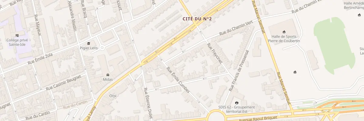 Plan du 10 Rue du Chemin Vert à Lens