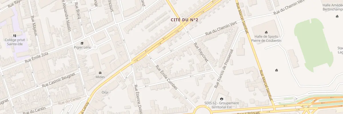 Plan du 12 Rue du Chemin Vert à Lens