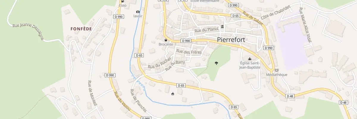 Plan du 10 Rue du Barry à Pierrefort