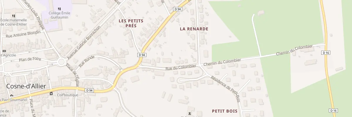 Plan du 7 Rue du Colombier à Cosne-d’Allier