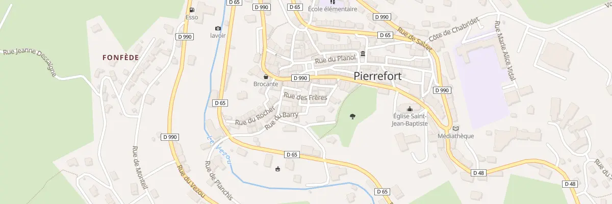 Plan du 2 Rue du Barry à Pierrefort