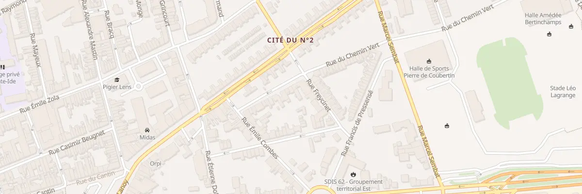 Plan du 20 Rue du Chemin Vert à Lens