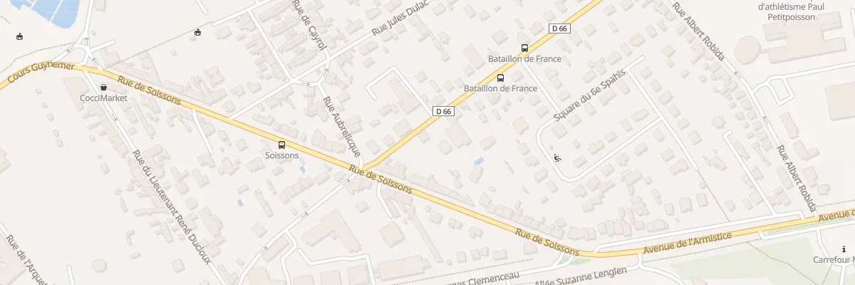 Plan du 71 Rue Bataillon de France à Compiègne