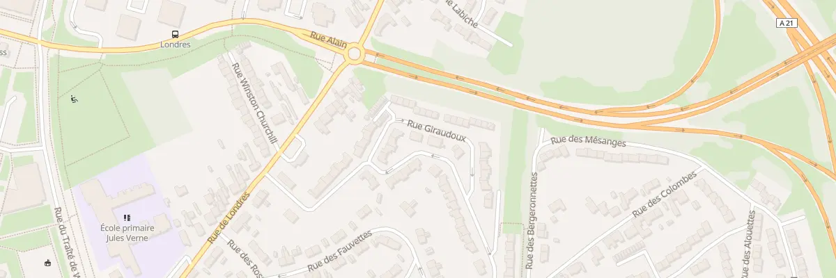 Plan du 10 Rue Giraudoux à Lens