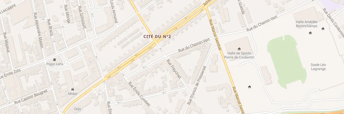 Plan du 28 Rue du Chemin Vert à Lens