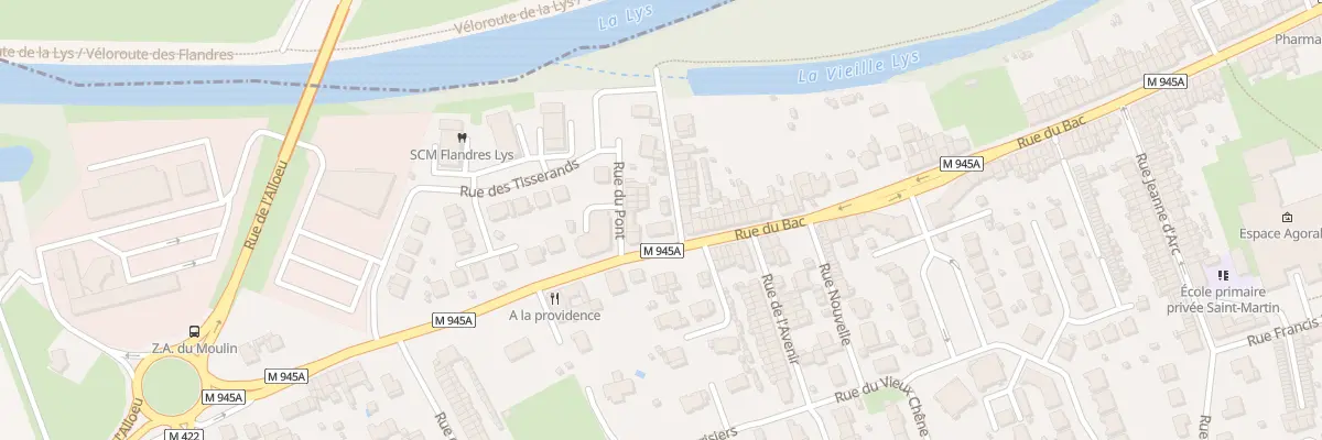 Plan du 518 Rue du Bac à Erquinghem-Lys