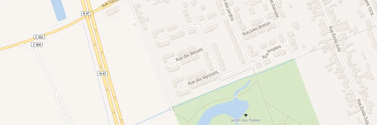 Plan du 5 Rue des Bleuets à Salomé