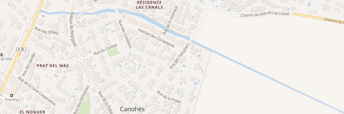 Plan du 23 Rue des Templiers à Canohès