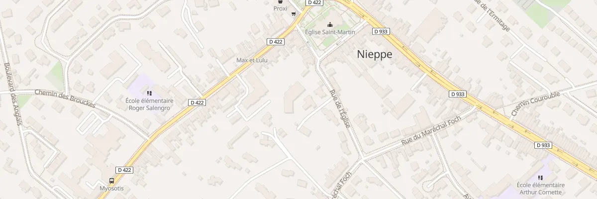 Plan du 10 Rue de l’Eglise à Nieppe