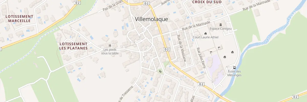 Plan du 9000 Rue des Albères à Villemolaque