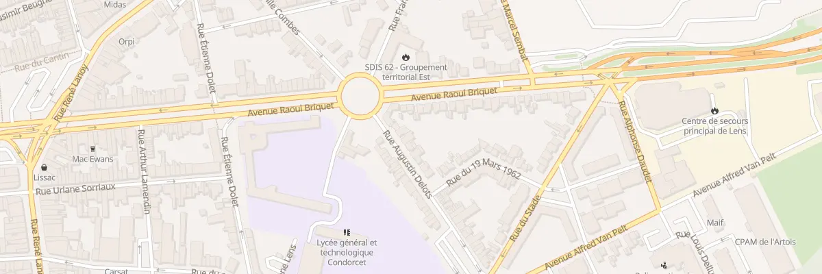 Plan du 5 Rue Augustin Delots à Lens