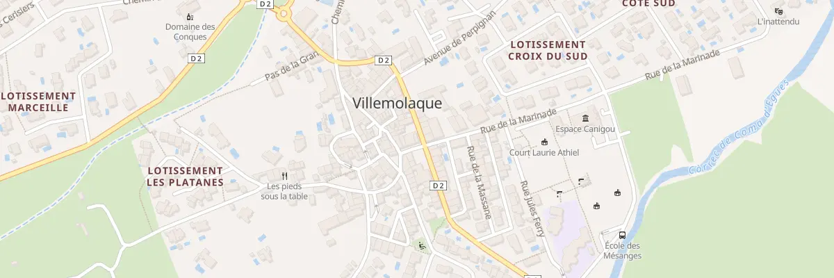 Plan du 2 Pl de la République à Villemolaque