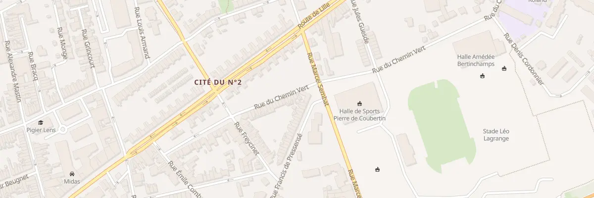 Plan du 60 Rue du Chemin Vert à Lens
