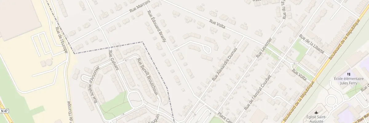 Plan du 8 Rue Edouard Branly à Vendin-le-Vieil