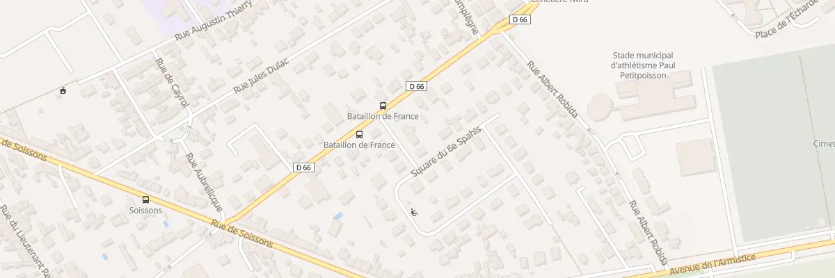 Plan du 5 Sq du 6 Eme Spahis à Compiègne