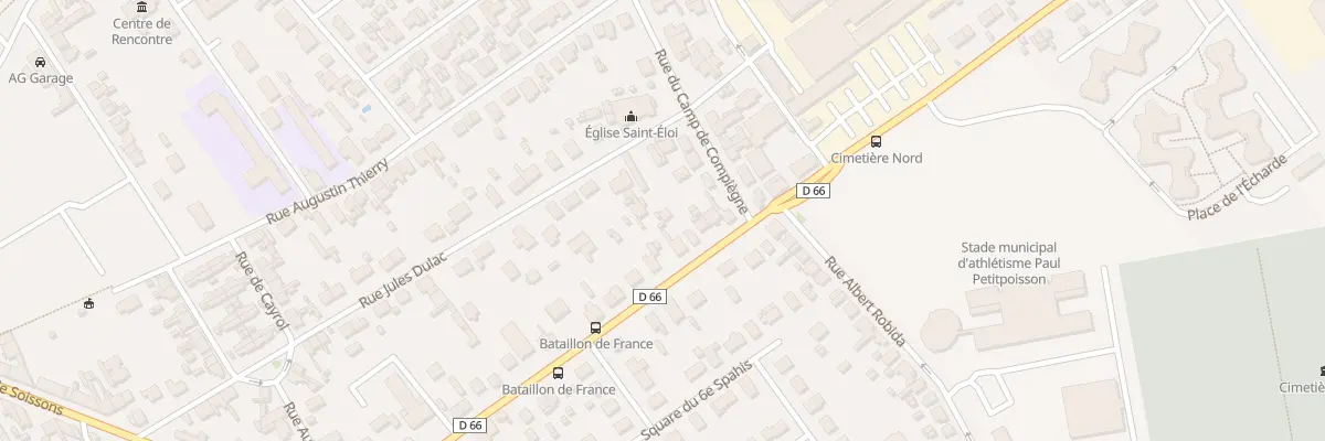 Plan du 58 Rue Bataillon de France à Compiègne