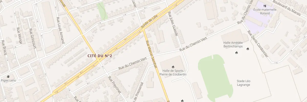 Plan du 1 Rue du Chemin Vert à Lens