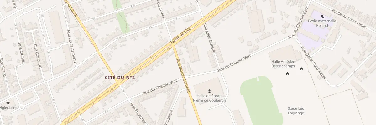Plan du 5 Rue du Chemin Vert à Lens