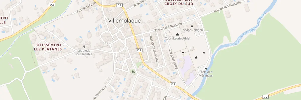 Plan du 2 Rue des Ecoles à Villemolaque