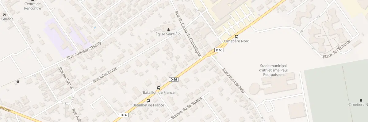 Plan du 56B Rue Bataillon de France à Compiègne