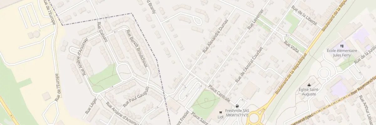 Plan du 2 Rue Edouard Branly à Vendin-le-Vieil