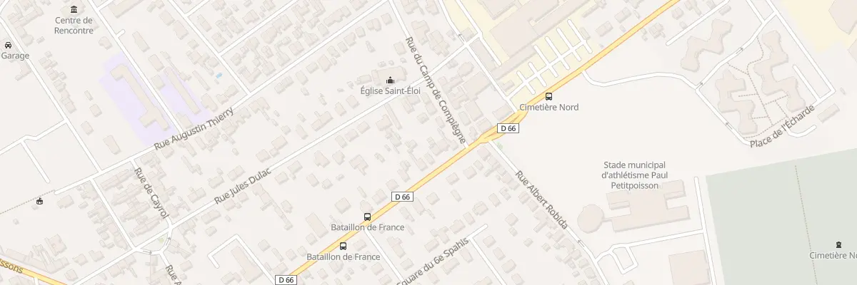 Plan du 56 Rue Bataillon de France à Compiègne