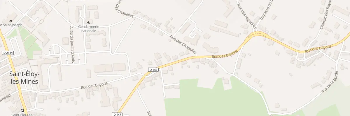Plan du 27 Rue des Bayons à Saint-Éloy-les-Mines
