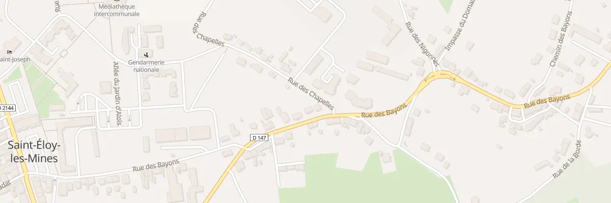 Plan du 29 Rue des Bayons à Saint-Éloy-les-Mines