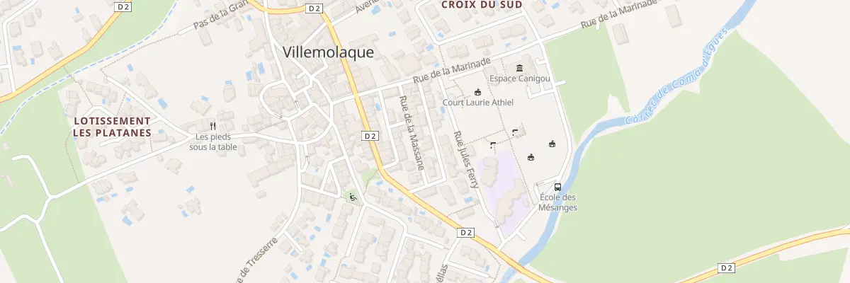 Plan du 2 Rue de la Massane à Villemolaque