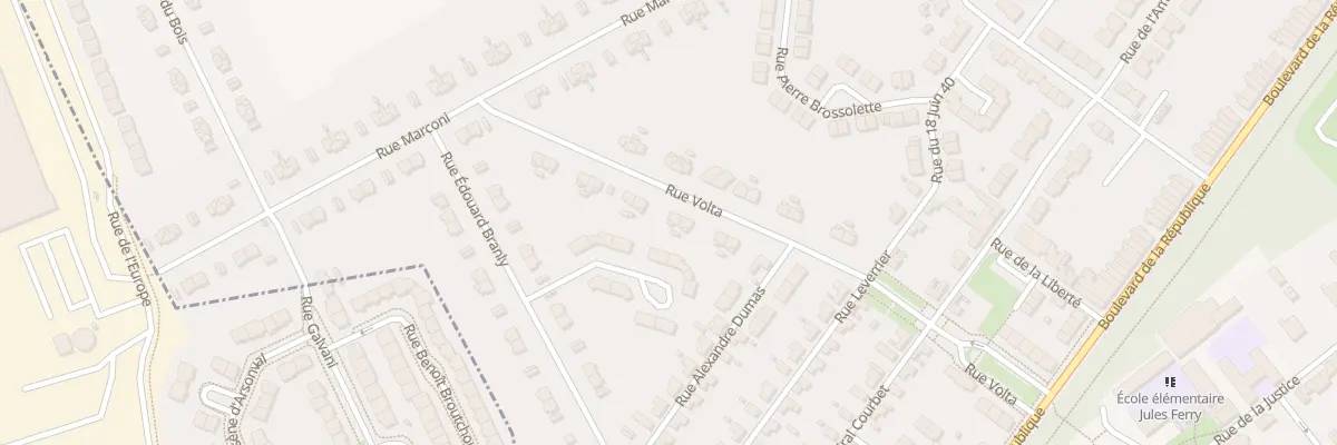 Plan du 25 Rue Volta à Vendin-le-Vieil