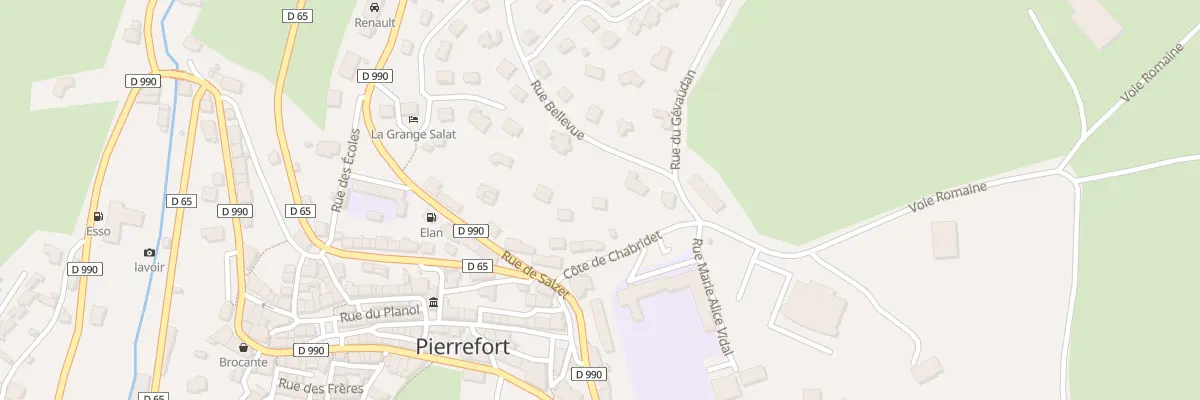 Plan du 9 Côte de Chabridet à Pierrefort