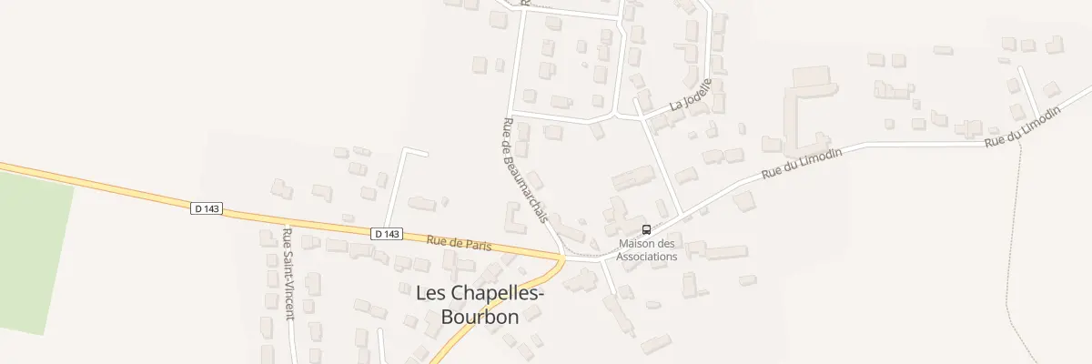 Plan du 2 Rue de Beaumarchais aux Chapelles-Bourbon