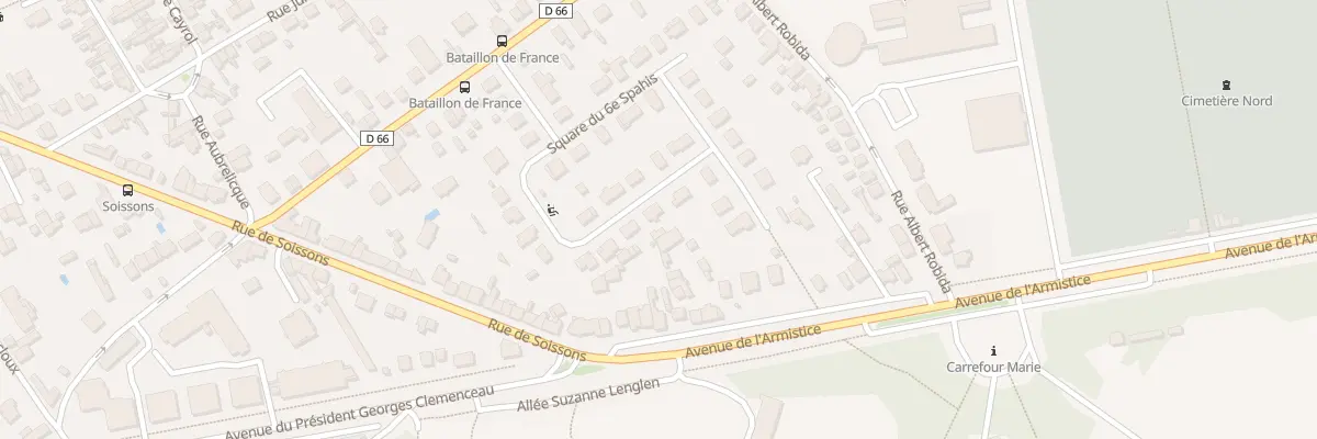 Plan du 35 Sq du 6 Eme Spahis à Compiègne