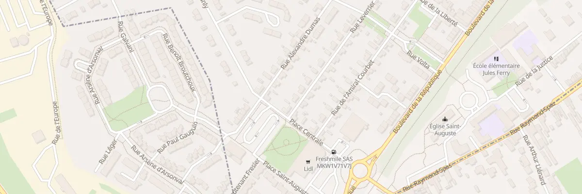Plan du 1 Rue LEVERRIER à Vendin-le-Vieil