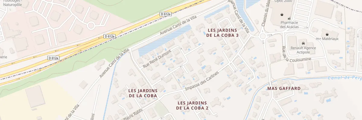 Plan du 12 Rue Rene Dumont à Canohès
