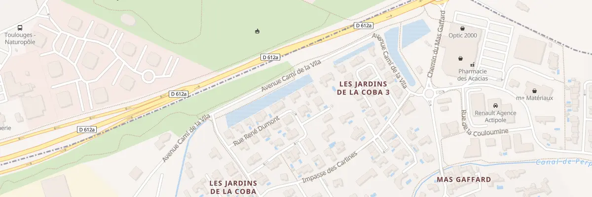 Plan du 15 Rue Rene Dumont à Canohès