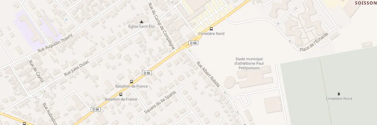 Plan du 6 Rue Albert Robida à Compiègne