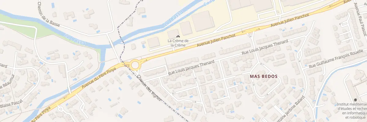 Plan du 92 Rue Louis Jacques Thénard à Perpignan